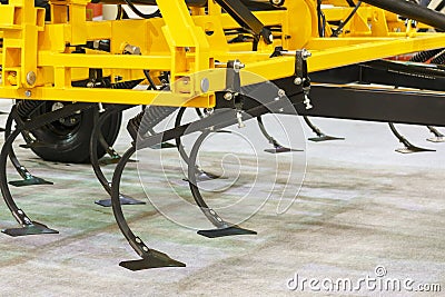 A Brand New Farming Agricultural Soil Cultivator. Stock Photo