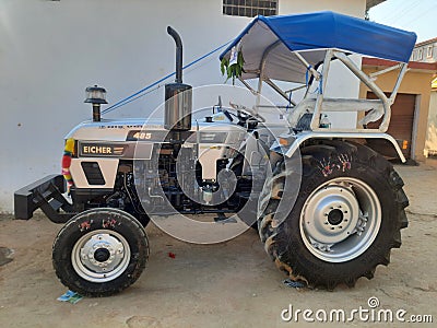 Brand new farming tractor newly purchased Editorial Stock Photo