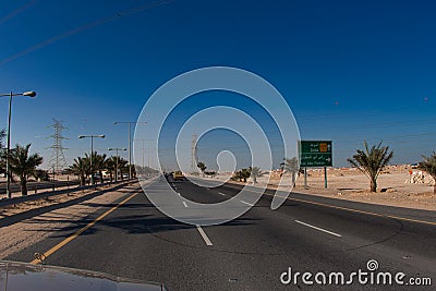 Brand new huge highway infrastructure in the desert Editorial Stock Photo