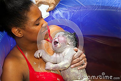 Brand New Screaming Baby Stock Photo