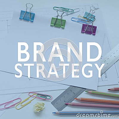 Brand Strategy Concept Background Stock Photo