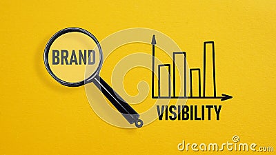 Brand Visibility. Frequency at which showing see your brand in search results Internet Browsing And Online Research Stock Photo