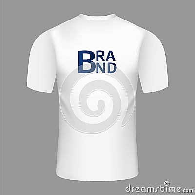 Brand white tshirt icon, realistic style Vector Illustration