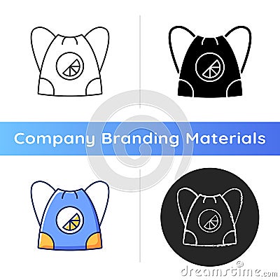 Branded sling bag icon Vector Illustration