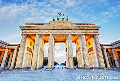 Brandenburg in Berlin, capital of Germany Stock Photo