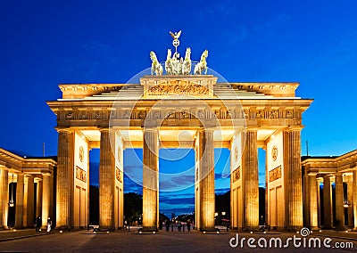 Brandenburg Gate in Berlin Stock Photo