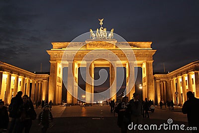 The Brandenburg Gate, Berlin Editorial Stock Photo