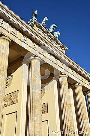 Brandenburg Gate in Berlin Stock Photo