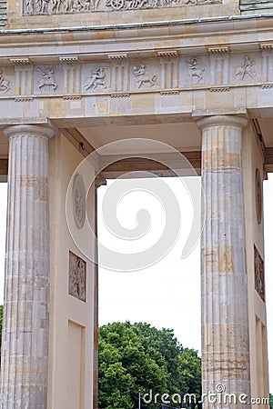 Brandenburg gate of Berlin Stock Photo
