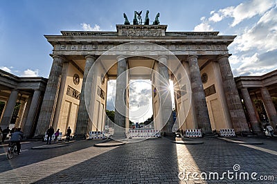 Brandenburg Gate in Berlin Editorial Stock Photo