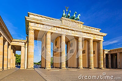 The Brandenburg Gate in Berlin Stock Photo