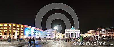 Brandenburg gate panorama Editorial Stock Photo