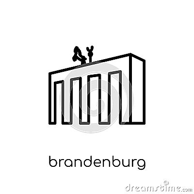 Brandenburg icon. Trendy modern flat linear vector Brandenburg i Vector Illustration