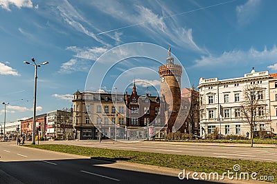 Brandenburg square in Cottbus Editorial Stock Photo