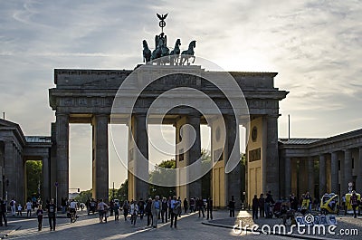 Branderburg gate, Berlin . Germany Editorial Stock Photo