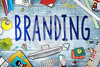 Branding Brand Marketing Business Strategy Identity Concept Stock Photo