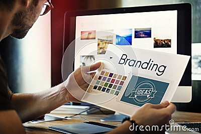 Branding Ideas Design Identity Marketing Concept Stock Photo