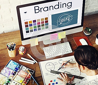 Branding Ideas Design Identity Marketing Concept Stock Photo