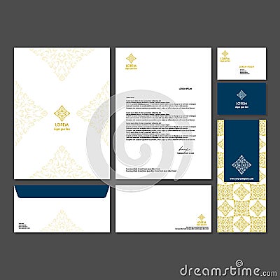 Branding identity template corporate company design Vector Illustration