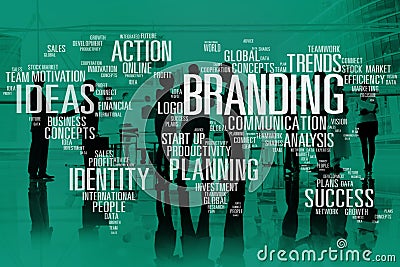 Branding Marketing Advertising Identity World Trademark Concept Stock Photo