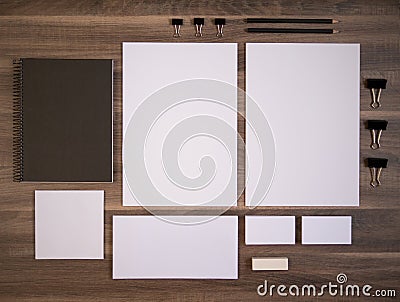 Branding mockup collection for corporate identity Stock Photo