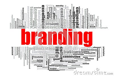 Branding word cloud Stock Photo