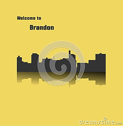 Brandon, Manitoba Canada Vector Illustration