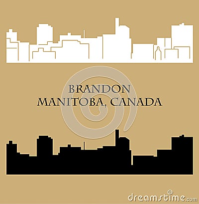 Brandon, Manitoba Canada Vector Illustration
