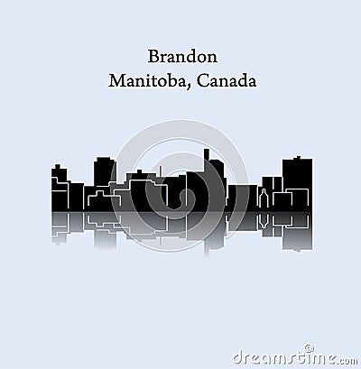 Brandon, Manitoba Canada Vector Illustration