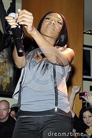 Brandy performing live. Editorial Stock Photo