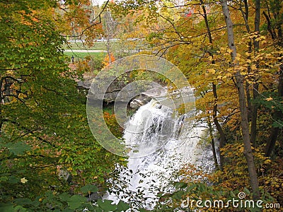 Brandywine Falls in Autumn Stock Photo