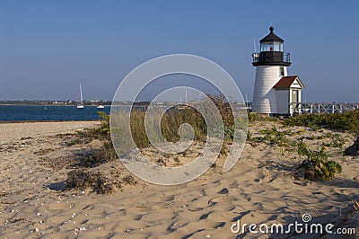 Brant Point Light on Nantucket Island Stock Photo