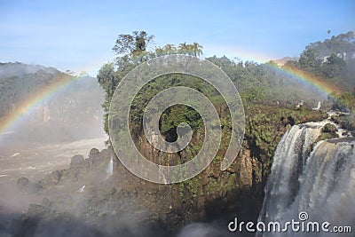 Brasil Argentina Iguazu falls Stock Photo