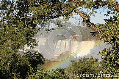 Brasil Argentina Iguazu falls Stock Photo