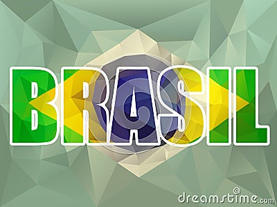 brasil letters with brazilian flag stock vector image business welcome letter