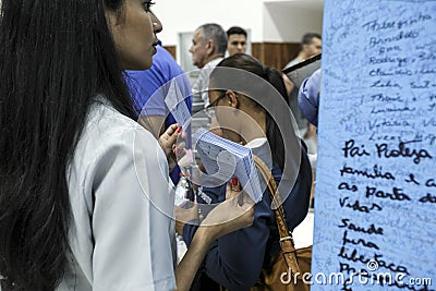 Brasil - San Paolo - La Igreja Mundial do Poder de Deus - daily function Editorial Stock Photo