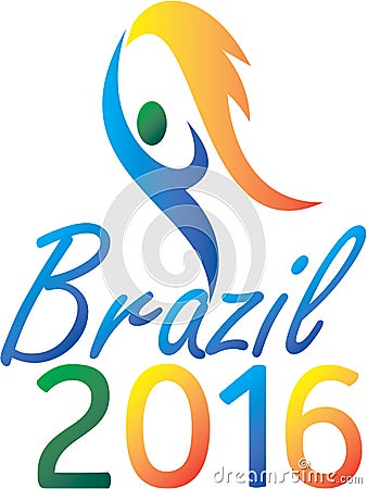 Brasil 2016 Summer Games Flaming Torch Editorial Stock Photo