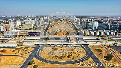 Aerial view of the central district of Brasilia, capital of Brazil Editorial Stock Photo