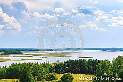 Braslav lakes view in the daytime Stock Photo