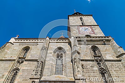 Brasov Black Church on a sunny summer day in Brasov, Romania Stock Photo