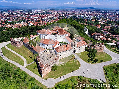 Brasov fortress aerial view Stock Photo