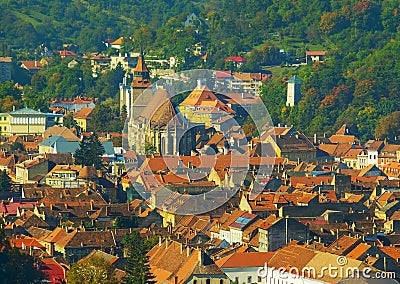 Brasov Old Town cityscape. Romania Stock Photo