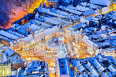 Brasov, Romania, Christmas Market in Transylvania, Europe Stock Photo