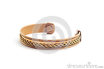 Brass armlet Stock Photo