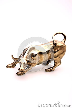 Brass bull Stock Photo