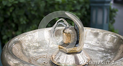 Brass Drinking Fountain Stock Photo