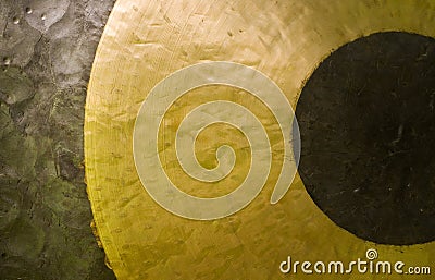 Brass Gong. Stock Photo