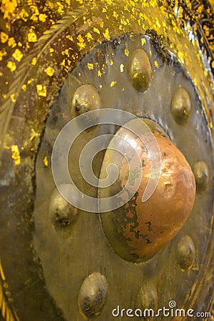 A brass gong Stock Photo