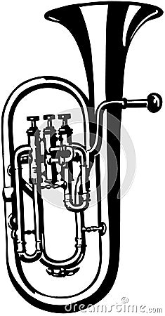 Brass Horn Trombone Vector Clipart Vector Illustration