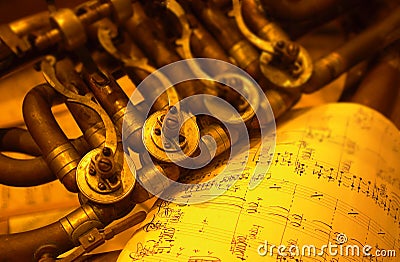 Brass instrument Stock Photo